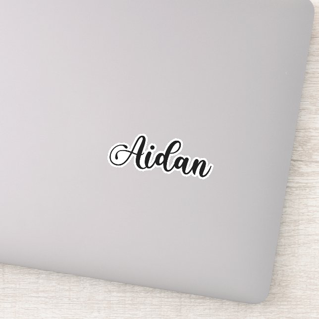 Pegatina Nombre de Aidan - Caligrafía manuscrita (Detalle)