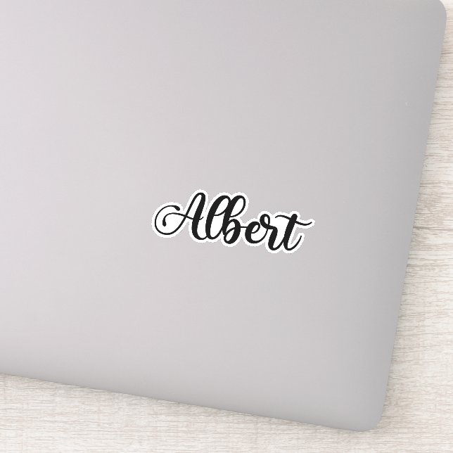 Pegatina Nombre de Albert - Caligrafía manuscrita (Detalle)
