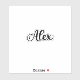 Pegatina Nombre de Alex - Caligrafía manuscrita