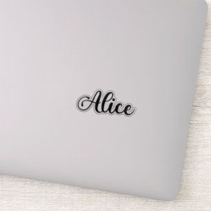 Pegatina Nombre de Alicia - Caligrafía manuscrita
