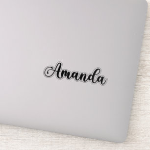 Pegatina Nombre de Amanda - Caligrafía manuscrita