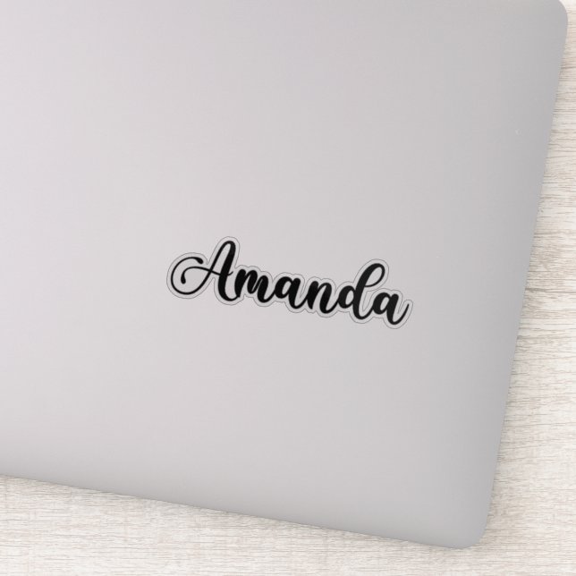 Pegatina Nombre de Amanda - Caligrafía manuscrita (Detalle)