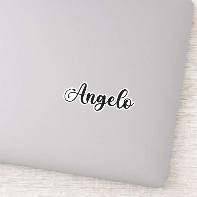 Pegatina Nombre de Angelo - Caligrafía manuscrita (Detalle)