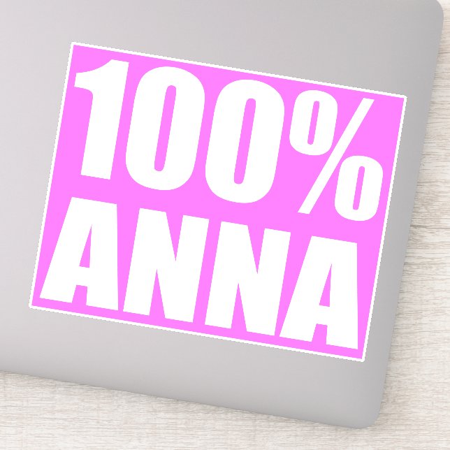 Pegatina Nombre de Anna al 100 por ciento (Detalle)
