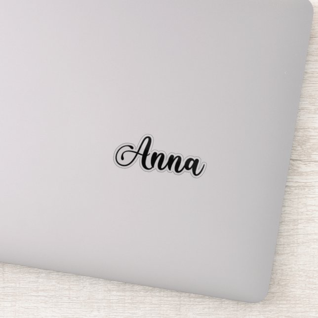 Pegatina Nombre de Anna: caligrafía manuscrita (Detalle)