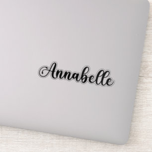 Pegatina Nombre de Annabelle: caligrafía manuscrita