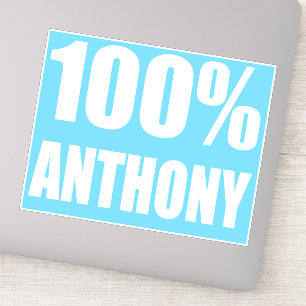 Pegatina Nombre de Anthony al 100 por ciento