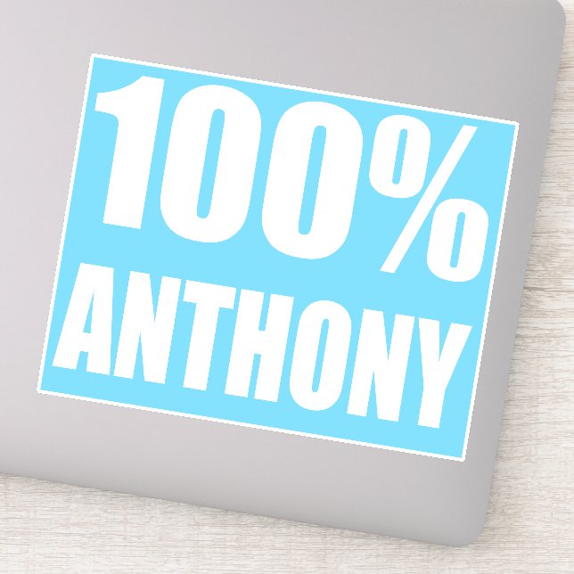 Pegatina Nombre de Anthony al 100 por ciento (Detalle)