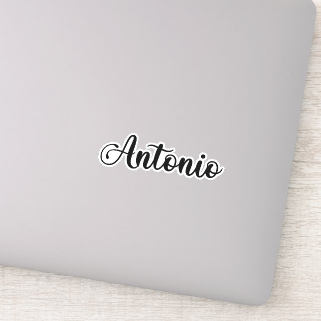 Pegatina Nombre de Antonio - Caligrafía manuscrita (Detalle)