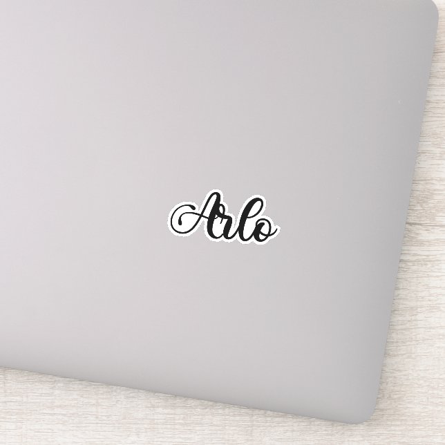 Pegatina Nombre de Arlo - Caligrafía manuscrita (Detalle)