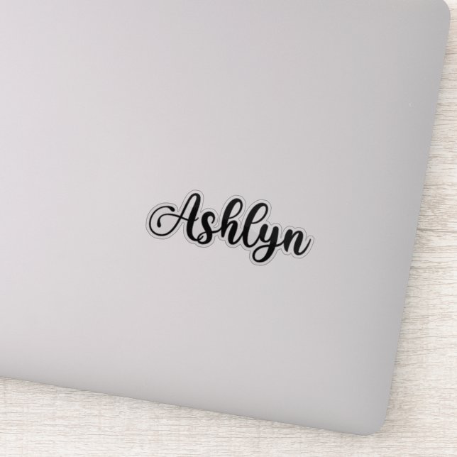 Pegatina Nombre de Ashlyn: caligrafía manuscrita (Detalle)