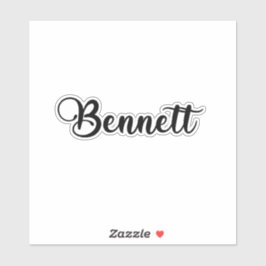 Pegatina Nombre de Bennett - caligrafía manuscrita