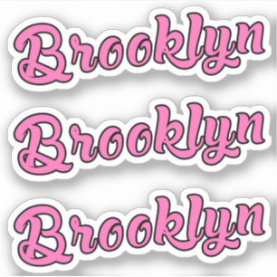Pegatina Nombre de Brooklyn x3 Vinyl
