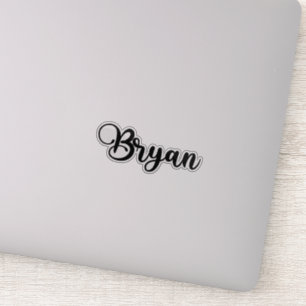 Pegatina Nombre de Bryan: caligrafía manuscrita