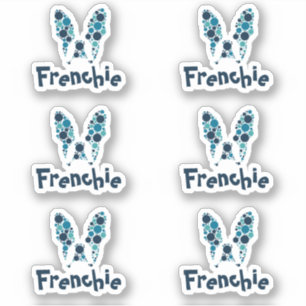 Pegatina Nombre de Bulldog francés personalizado