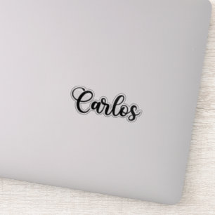 Pegatina Nombre de Carlos - Caligrafía manuscrita
