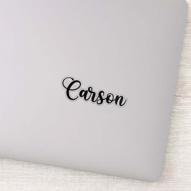 Pegatina Nombre de Carson - caligrafía manuscrita (Detalle)