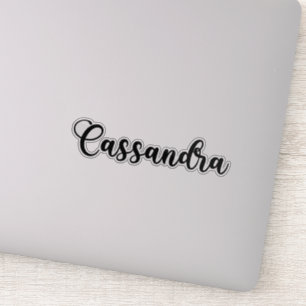 Pegatina Nombre de Cassandra - caligrafía manuscrita