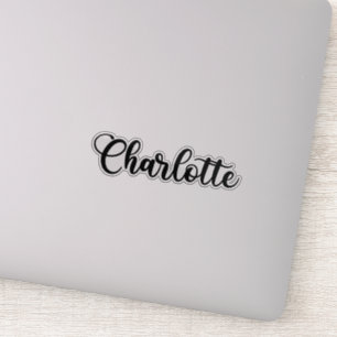 Pegatina Nombre de Charlotte - Caligrafía manuscrita
