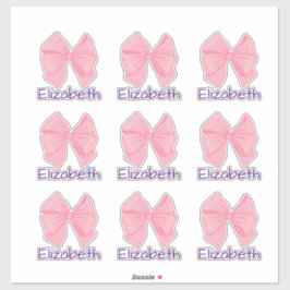 Pegatina Nombre de Chica púrpura de vaca rosado