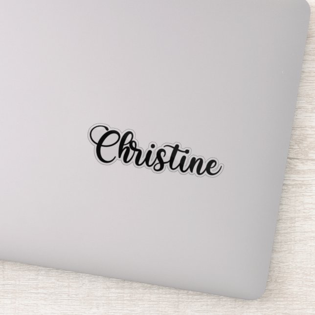 Pegatina Nombre de Christine - Caligrafía manuscrita (Detalle)