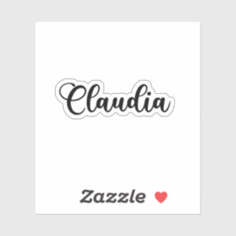 Pegatina Nombre de Claudia - Caligrafía manuscrita