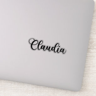 Pegatina Nombre de Claudia - Caligrafía manuscrita