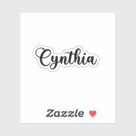 Pegatina Nombre de Cynthia - caligrafía manuscrita