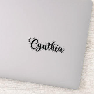 Pegatina Nombre de Cynthia - caligrafía manuscrita