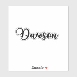 Pegatina Nombre de Dawson - caligrafía manuscrita