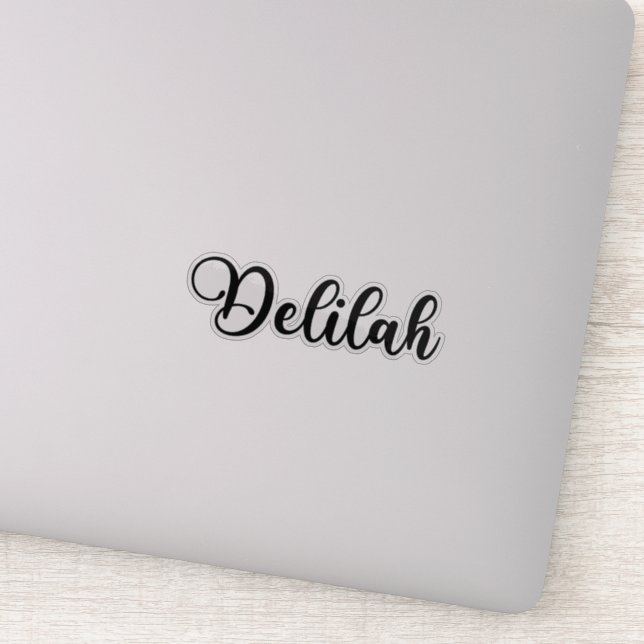 Pegatina Nombre de Delilah - Caligrafía manuscrita (Detalle)