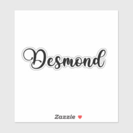 Pegatina Nombre de Desmond - Caligrafía manuscrita