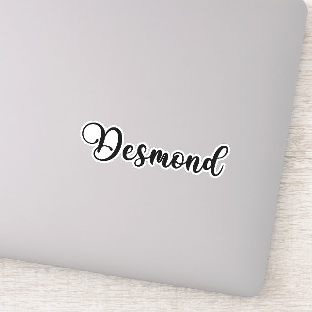 Pegatina Nombre de Desmond - Caligrafía manuscrita (Detalle)