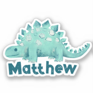 Pegatina Nombre de Dinosaurio Stegosaurus