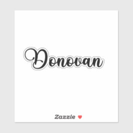 Pegatina Nombre de Donovan - caligrafía manuscrita