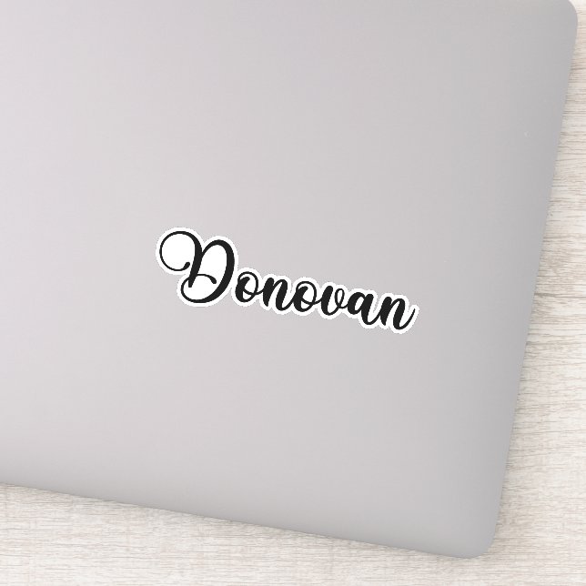 Pegatina Nombre de Donovan - caligrafía manuscrita (Detalle)