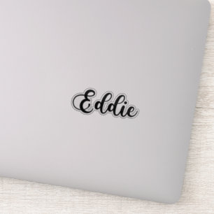 Pegatina Nombre de Eddie - caligrafía manuscrita