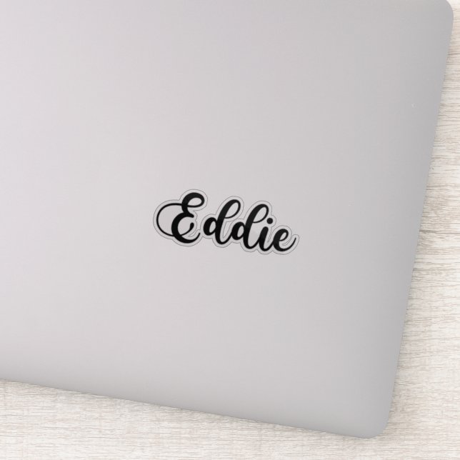 Pegatina Nombre de Eddie - caligrafía manuscrita (Detalle)