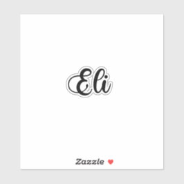Pegatina Nombre de Eli - Caligrafía manuscrita