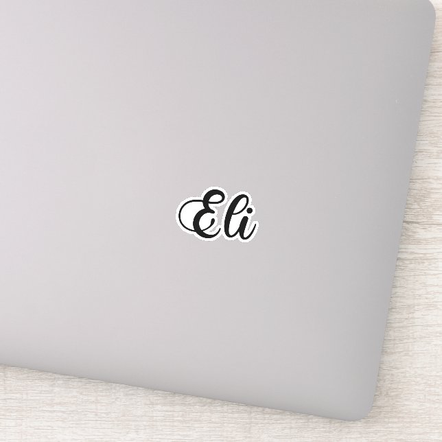 Pegatina Nombre de Eli - Caligrafía manuscrita (Detalle)