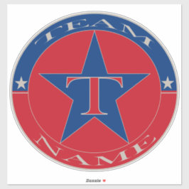 Pegatina Nombre de equipo personalizado único del personali