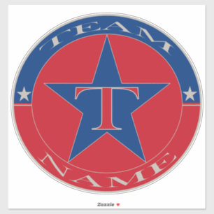 Pegatina Nombre de equipo personalizado único del personali