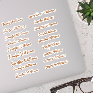 Pegatina Nombre de escritura moderna (18 estilos) - Bronce