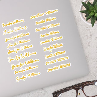 Pegatina Nombre de escritura moderna (18 estilos) - Dorado