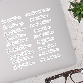 Pegatina Nombre de escritura moderna (18 estilos) - Plata