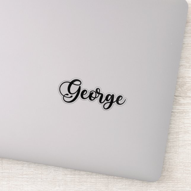 Pegatina Nombre de George: caligrafía manuscrita (Detalle)