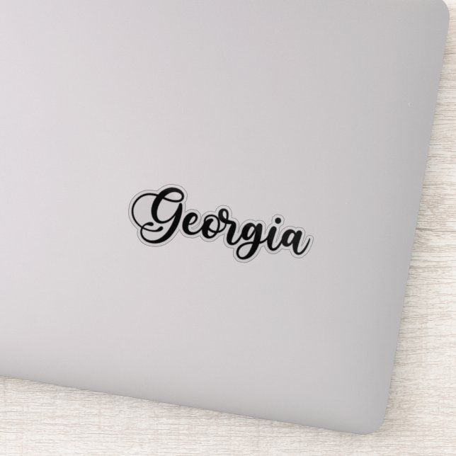 Pegatina Nombre de Georgia - Caligrafía manuscrita (Detalle)