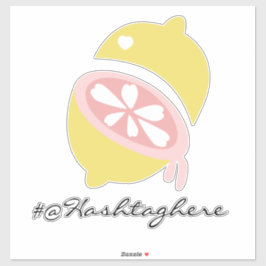 Pegatina Nombre de goteo de limón Script Decal del coche