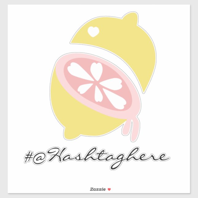 Pegatina Nombre de goteo de limón Script Decal del coche (Hoja)