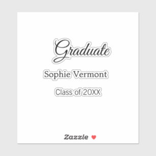 Pegatina Nombre de graduado clase de 20XX felicitaciones si